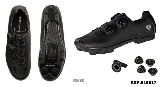 ZAPATILLAS GW MTB NEGRAS TIPO CUERO DOBLE BOARD